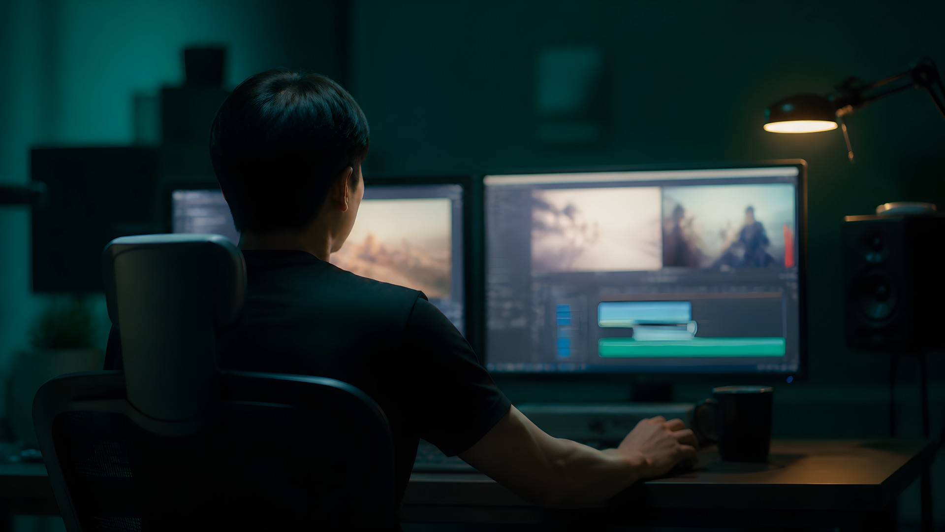 AI 视频制作氛围示意